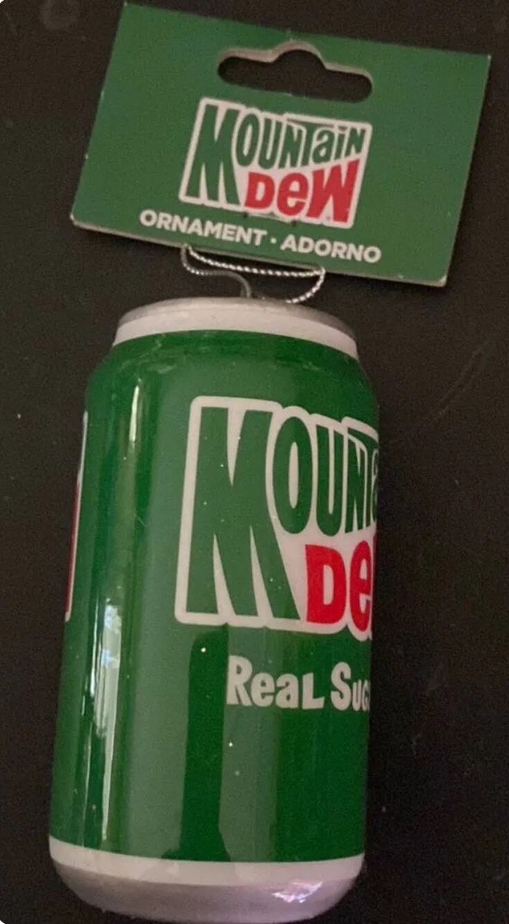 Ruz Mountain Dew Plush Christmas Ornament